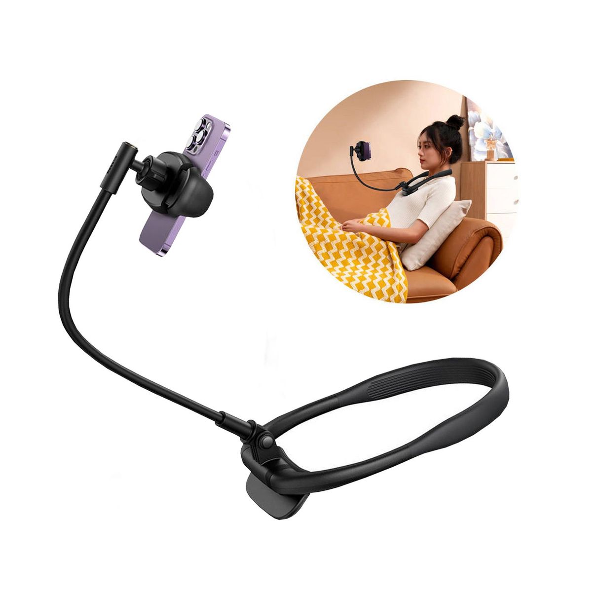 BASEUS - Soporte de cuello ergonómico para celular universal Baseus LUGB000001