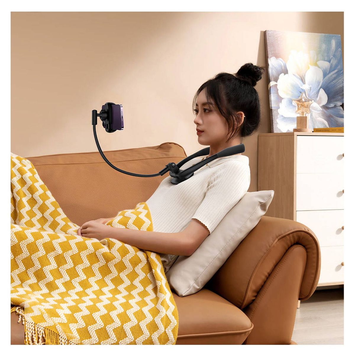 BASEUS - Soporte de cuello ergonómico para celular universal Baseus LUGB000001