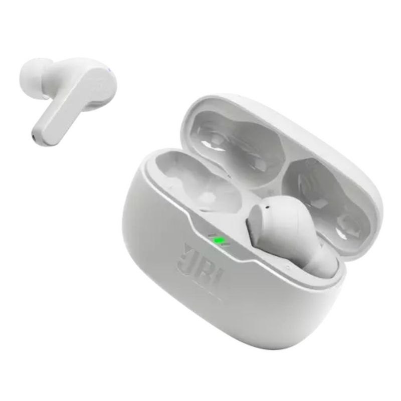 JBL - JBL Vibe Beam Audífono Bluetooth TWS Ajuste Perfecto IP54 - Blanco