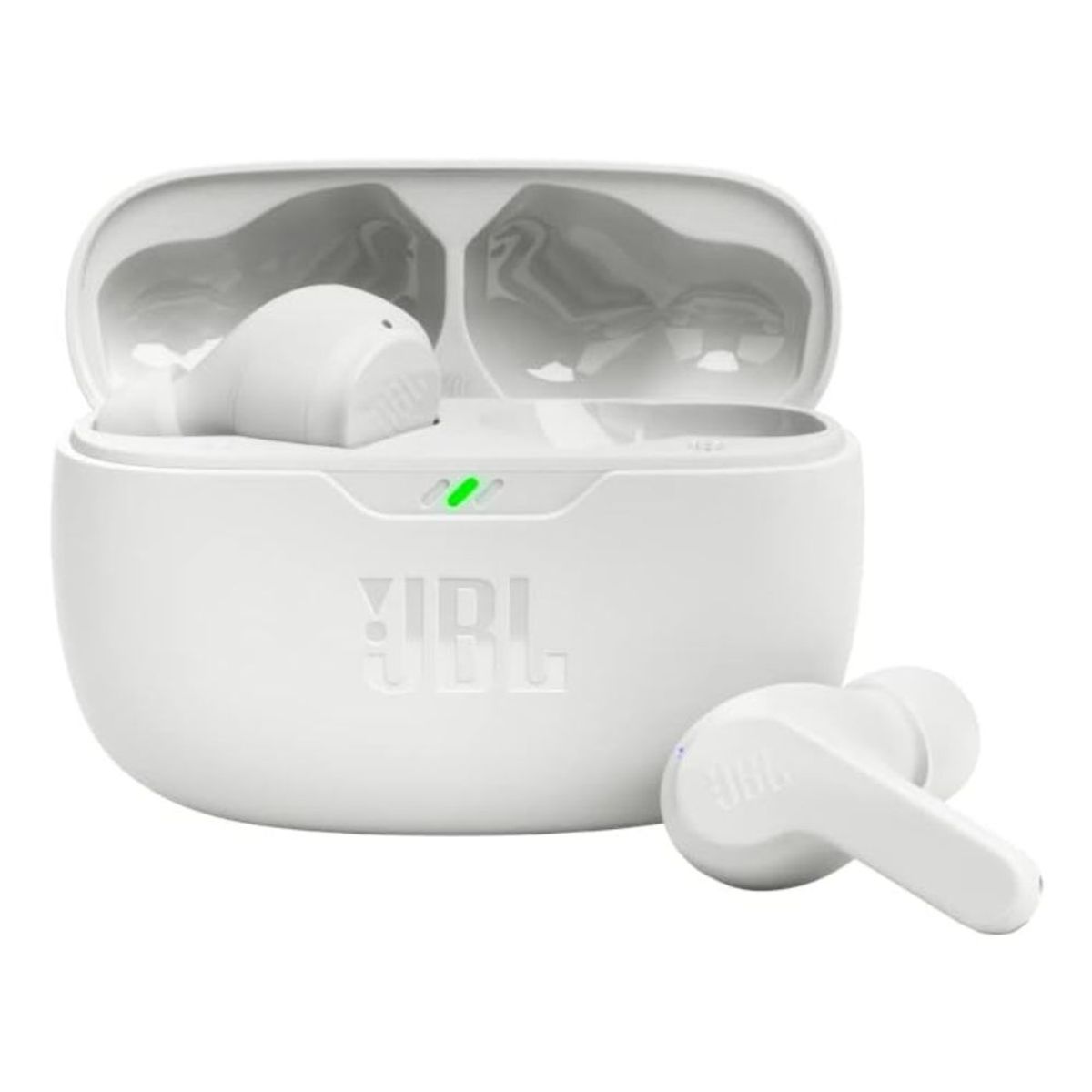 JBL - JBL Vibe Beam Audífono Bluetooth TWS Ajuste Perfecto IP54 - Blanco