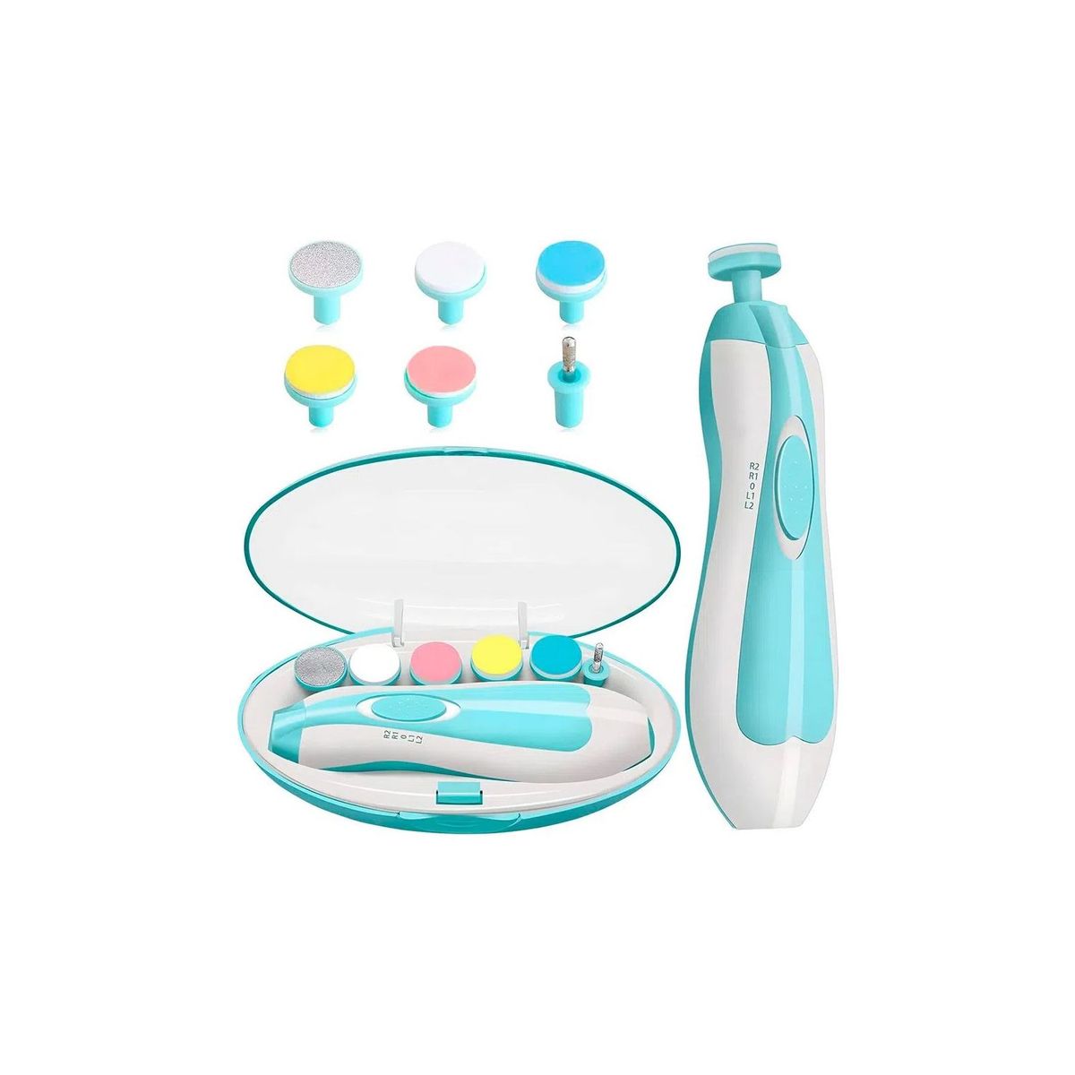 JP SOPORTECOM - Kit de Cortauñas Portátil Seguros para Bebes Celeste