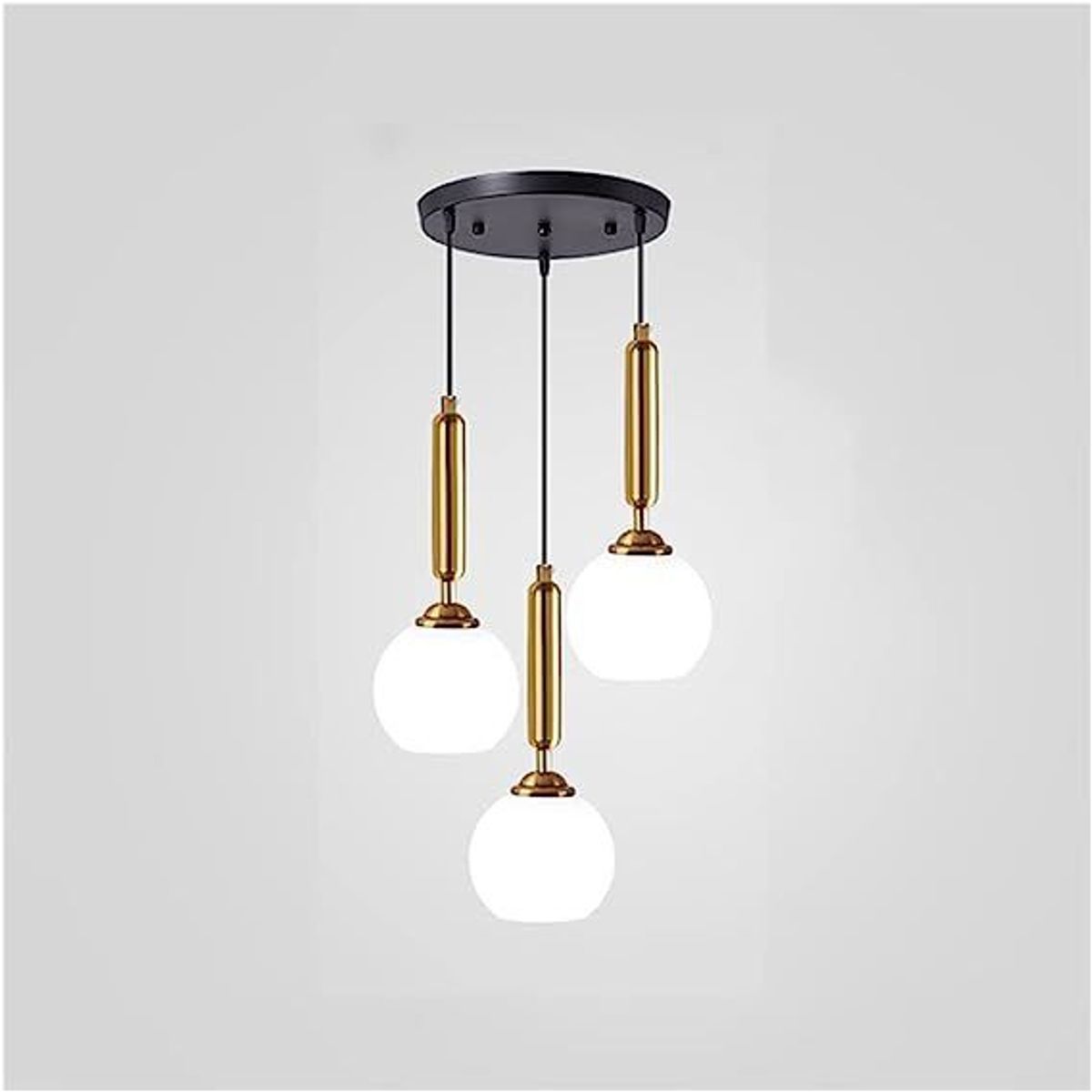 GENERICO - Lámpara colgante 3 bolas de cristales incluyen focos