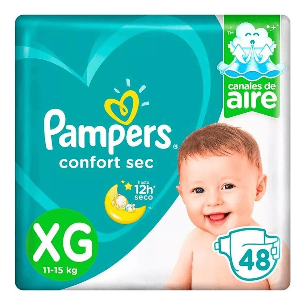 PAMPERS - Pañales Pampers Confort Sec Talla XG 48 unidades