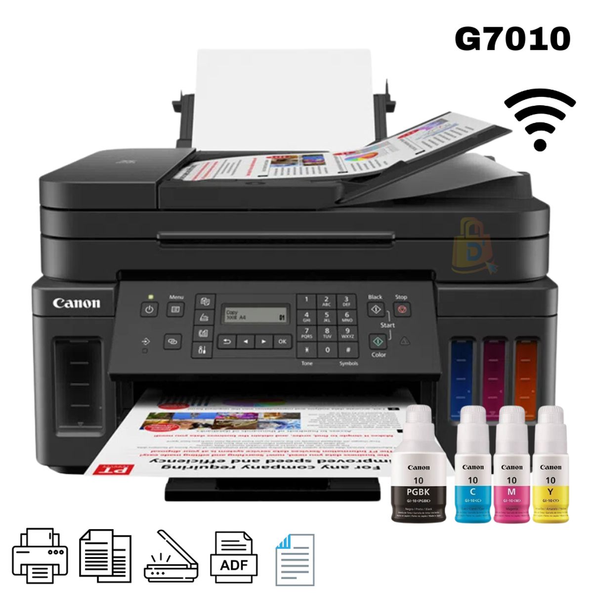 CANON - Impresora G7010 Multifuncional Duplex Wifi Ethernet Adf Fax