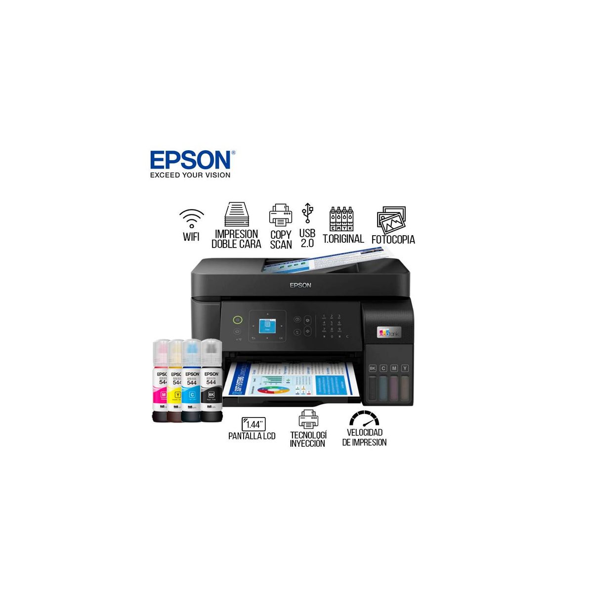 EPSON - Impresora multifuncional Epson Ecotank L5590 -WIFI-FAX