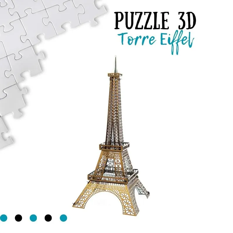 SHEEPBUSTER - Rompecabezas Armable 3D Torre Eiffel para Niños y Adultos
