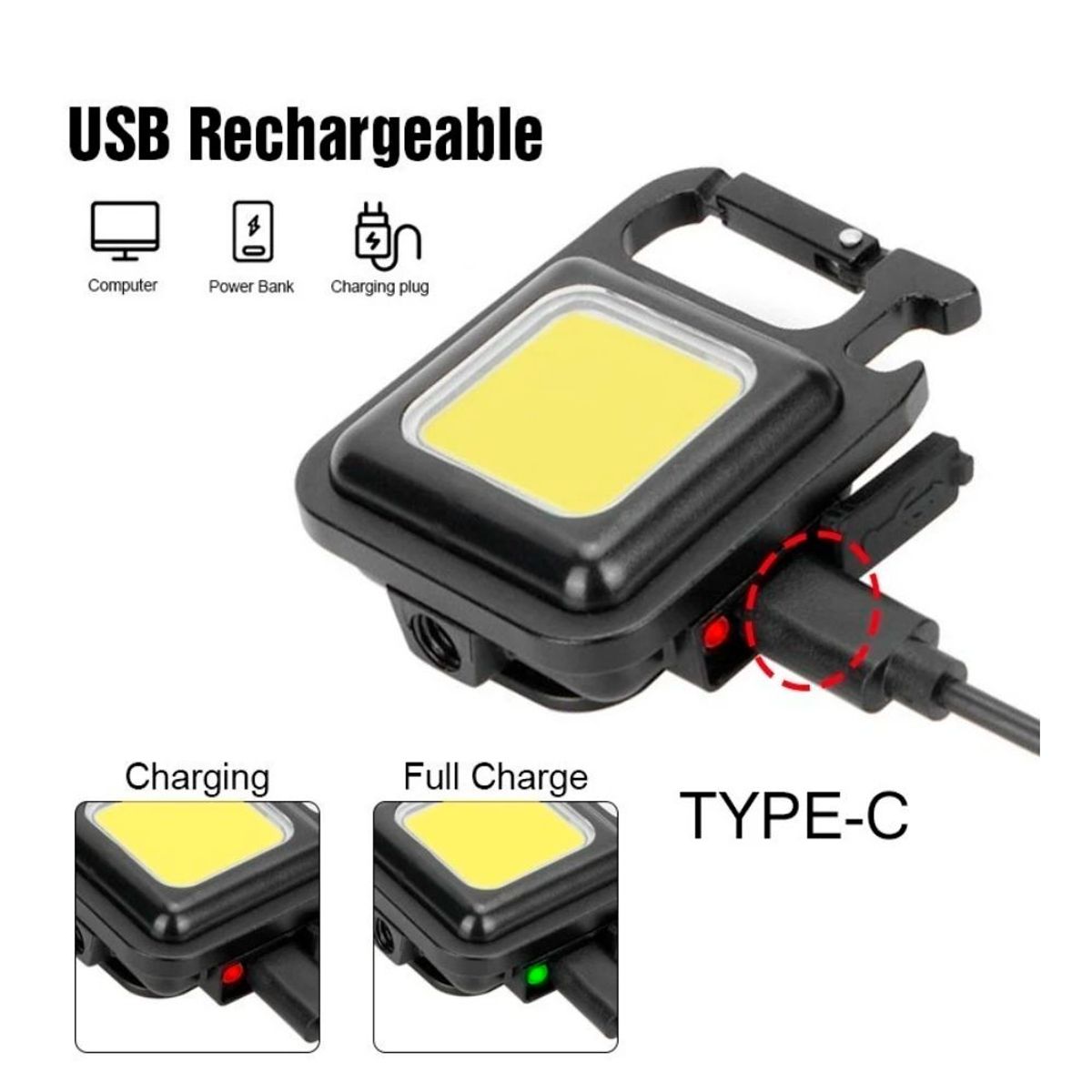GENERICO - Linterna de Bolsillo Doble Portatil De Emergencai Multusos