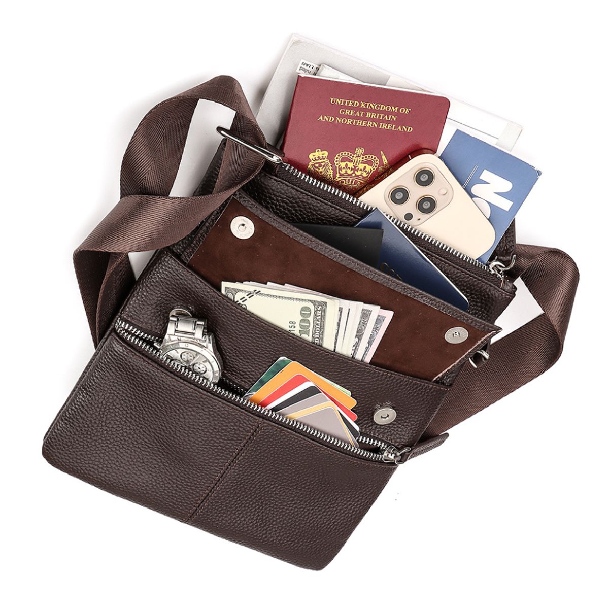 ARMUZ - Morral de Cuero Vacuno MH547 Mujer