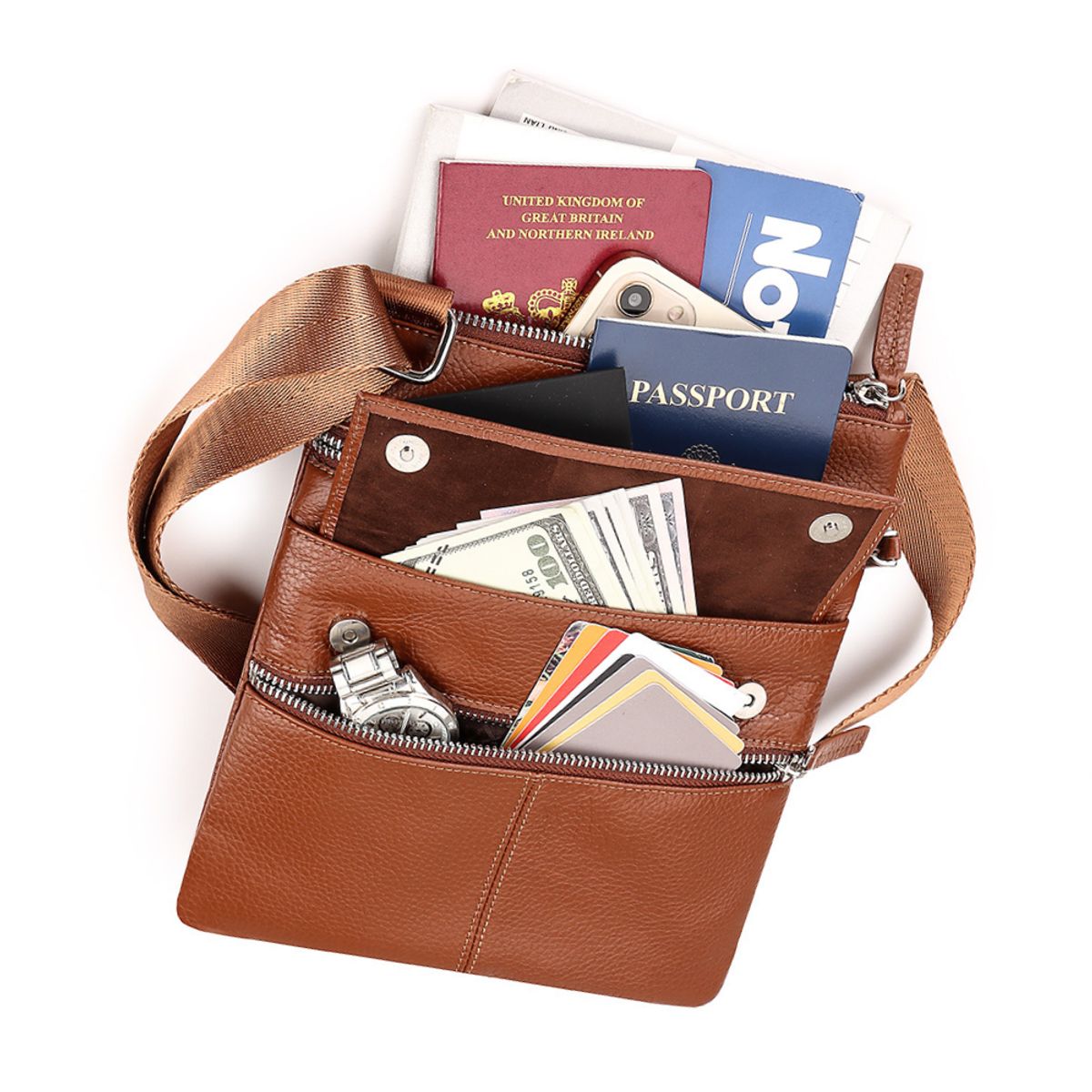 ARMUZ - Morral de Cuero Vacuno MH547 Mujer