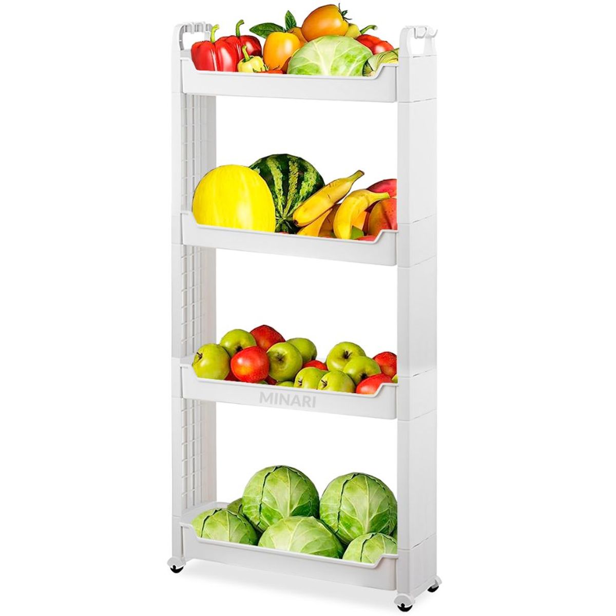 MINARI - Verdulero Frutero Organizador de Alacena con Ruedas BL 99V
