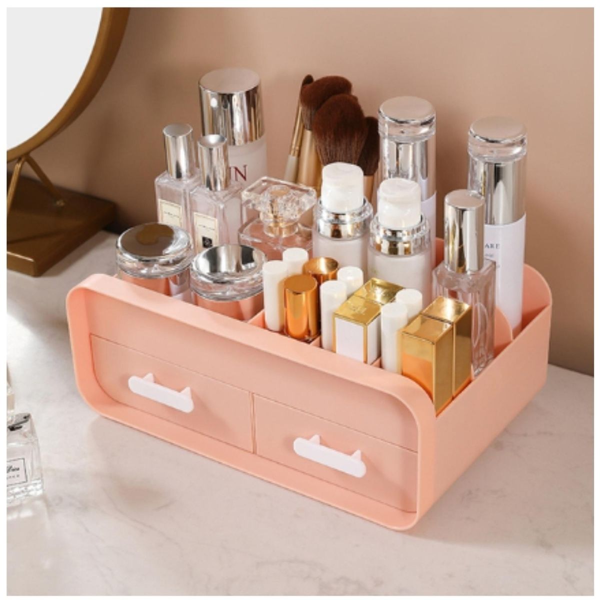 MINARI - Organizador de Maquillaje Cosméticos Joyas 2 Cajones RS N162