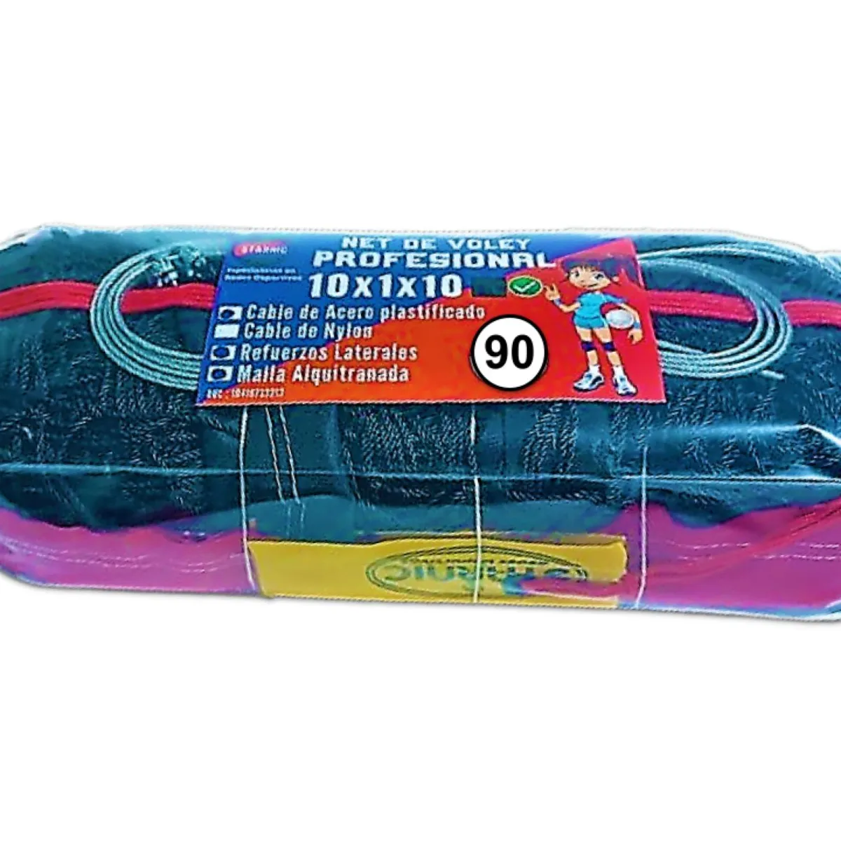 GENERICO - NET RED VOLEY PROFESIONAL 10x1x10  ALQUITRANADA100% NYLON