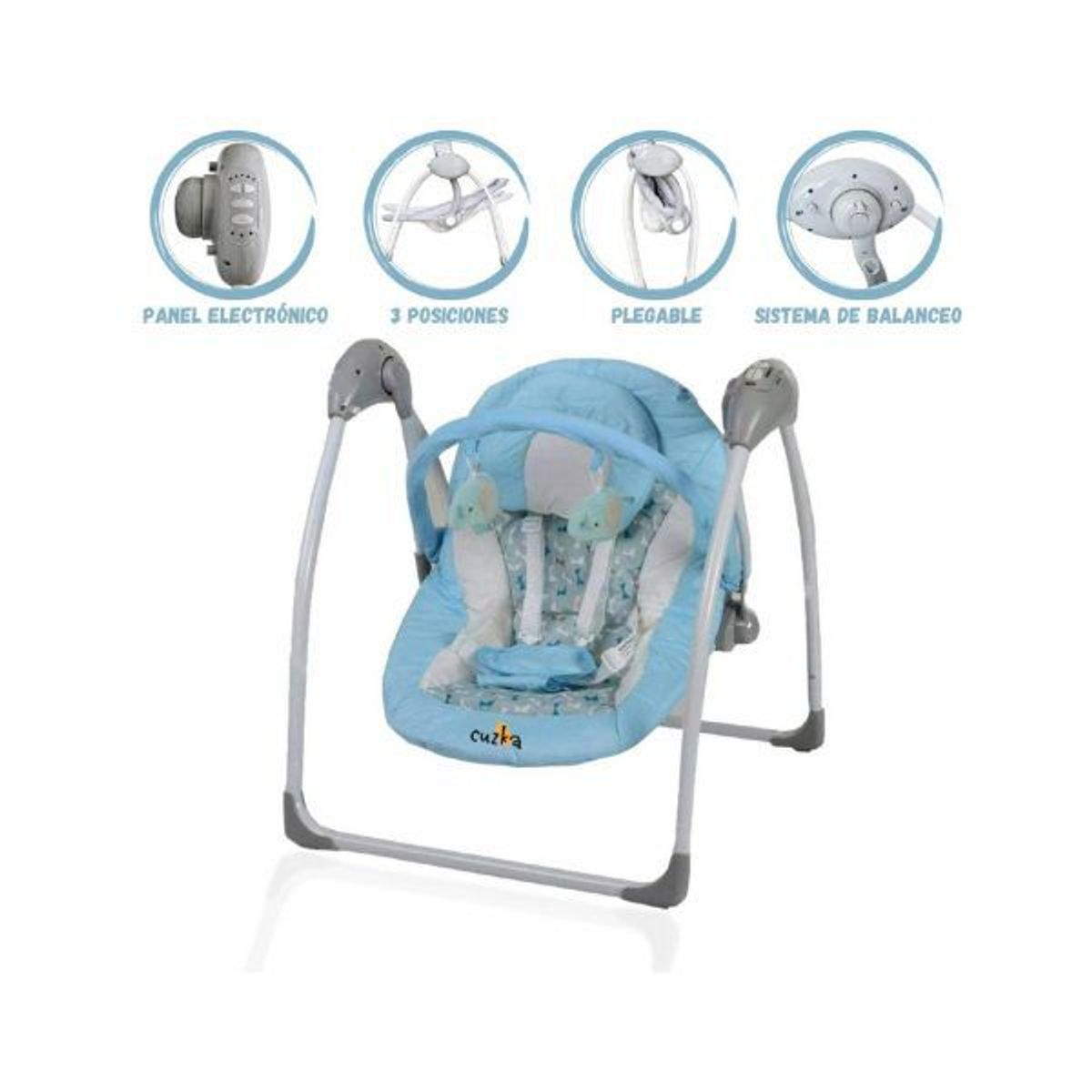 CUZKA - Columpio Mecedora «MINI SWING» LIGHT BLUE