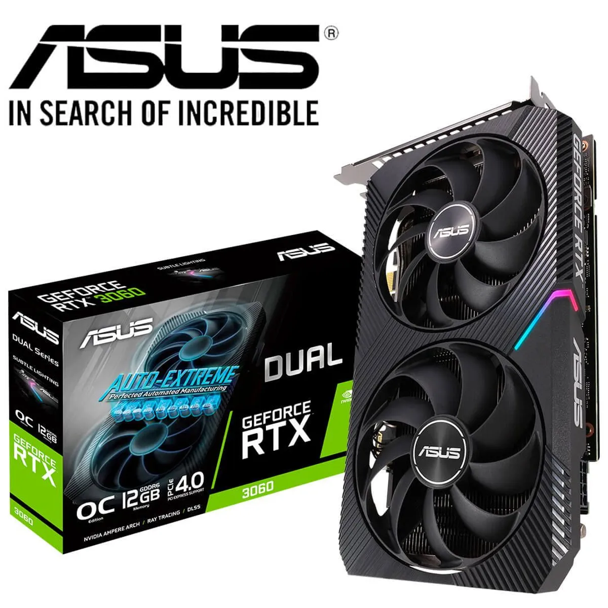 ASUS - Tarjeta de video ASUS Dual GeForce RTX 3060 OC Edition, 8GB, GDDR6