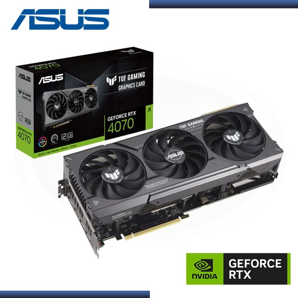 ASUS - Tarjeta de video ASUS TUF Gaming GeForce RTX 4070 12GB GDDR6X