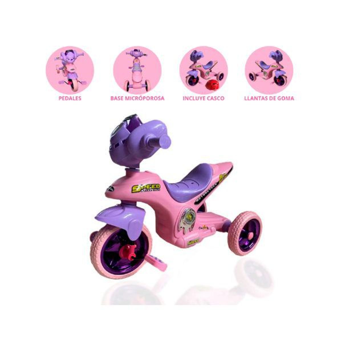 GENERICO - Moto a Pedal para Niño «CONFORTO» Pink