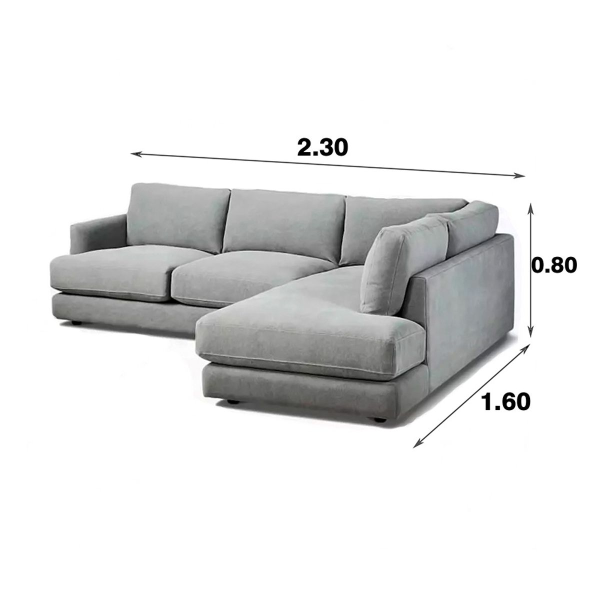 GENERICO - Seccional derecho Beker Gris - Formas Home