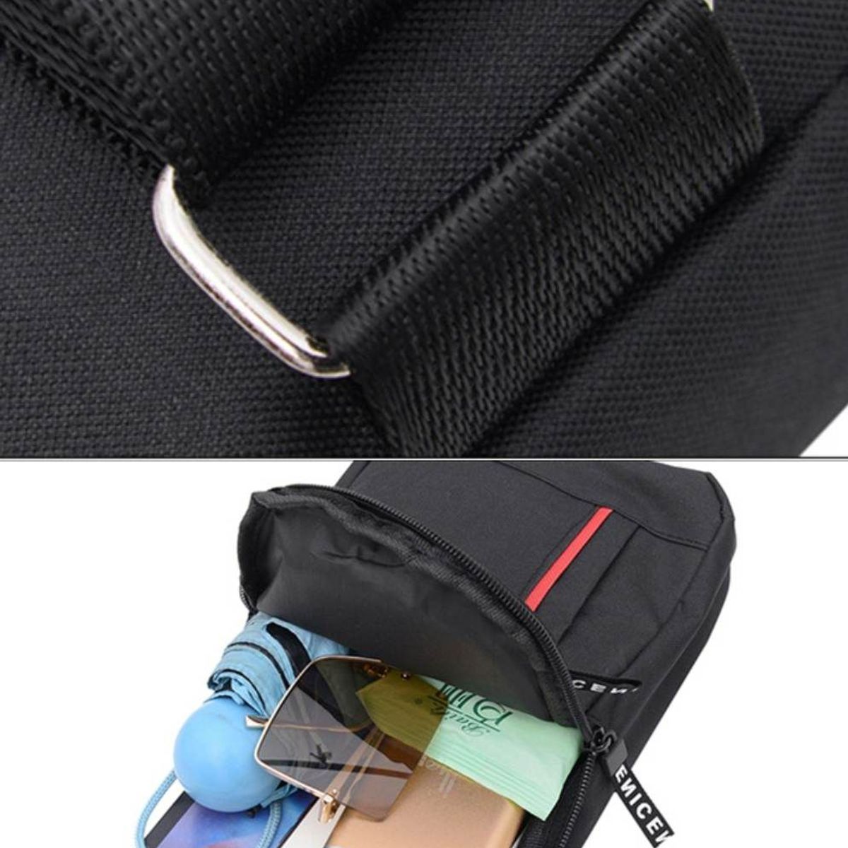 GENERICO - Pechera Mochila Morral de Hombre Morral de Accesorios Gris