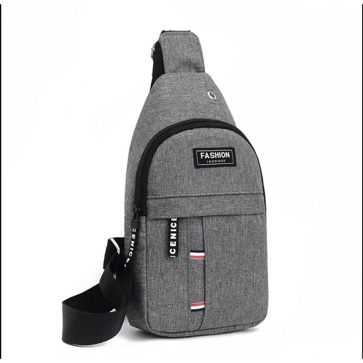 GENERICO - Mochila Morral de Hombre para Accesorios Celular Billetera Gris