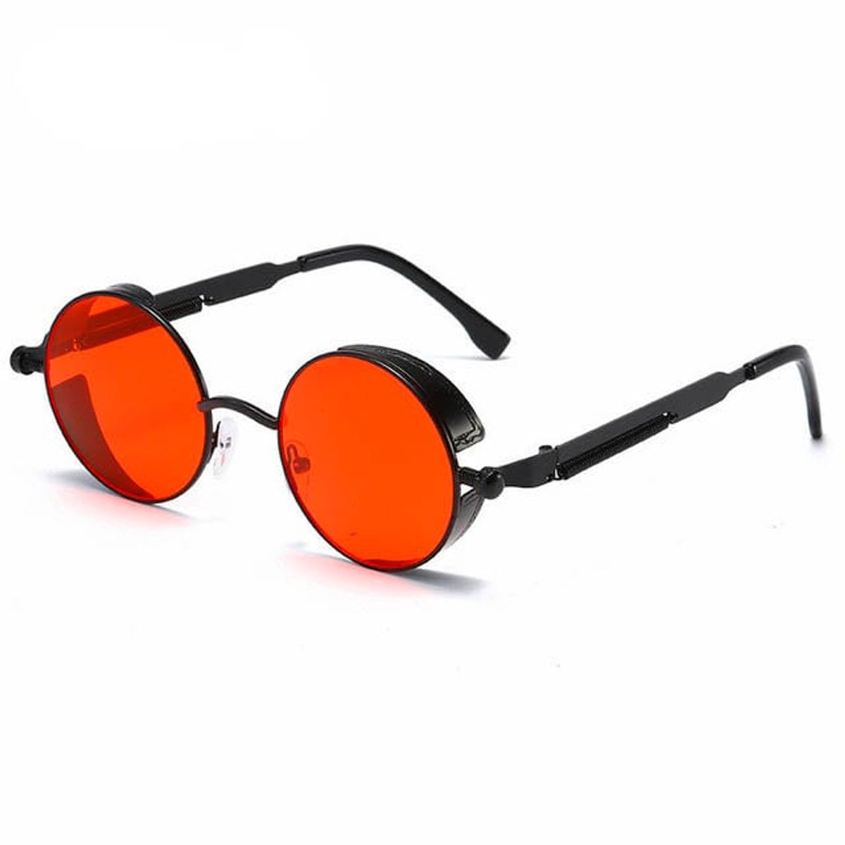 LA TIENDA 88 JOYAS Y ACCESORIOS - La Tienda 88 - Lentes De Sol Steampunk Redondos - Rojo