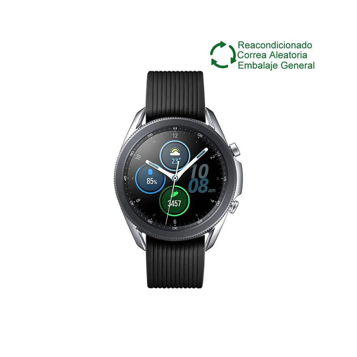 SAMSUNG - Samsung Galaxy Watch 3 41mm BT Plata Reacondicionado(NO NUEVO)