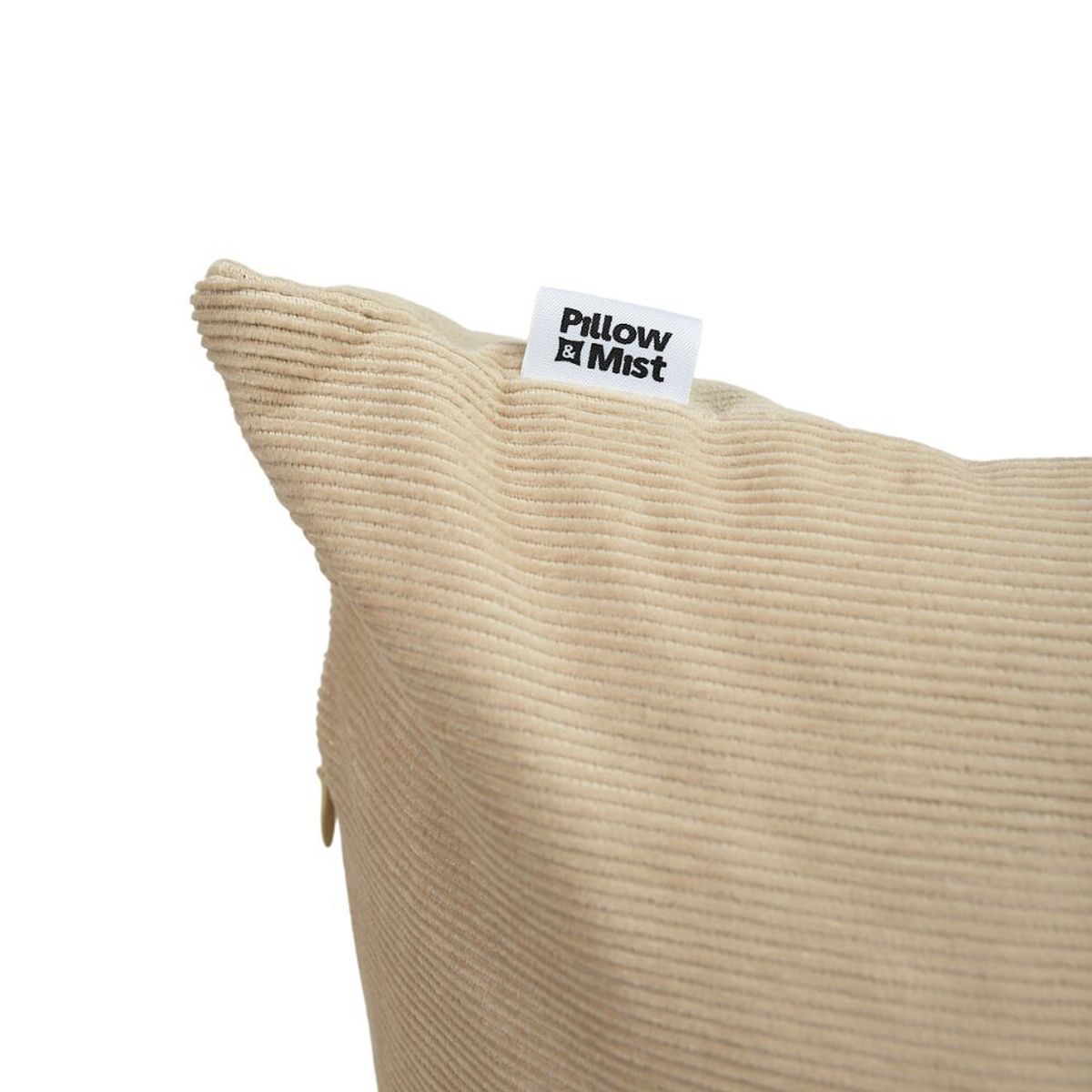 PILLOW & MIST - Funda de cojín Beige Corduroy 45 x 45 cm