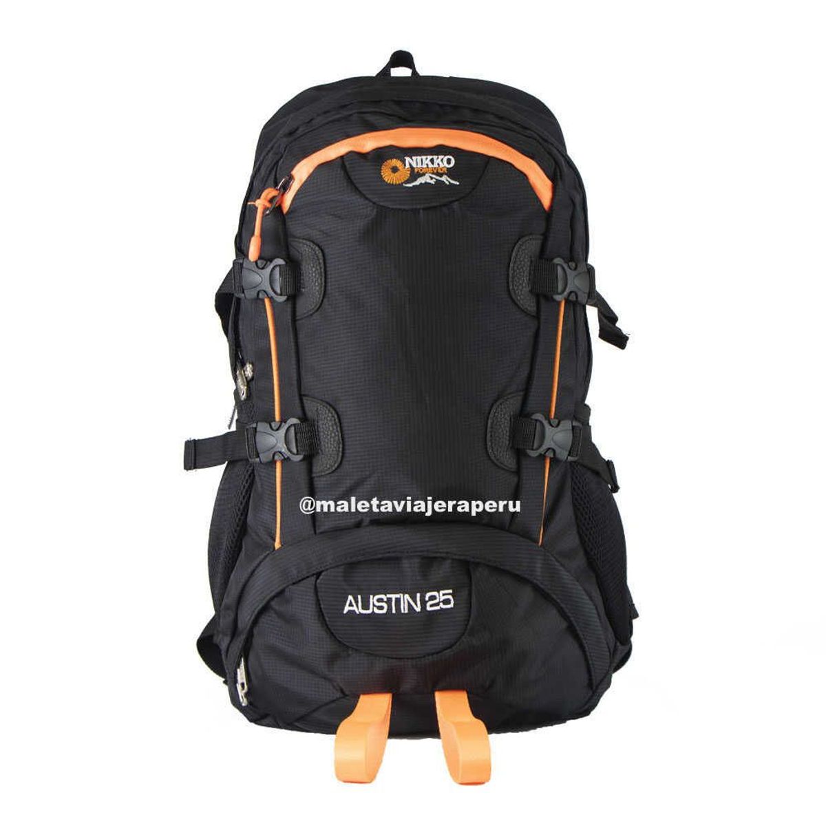 GENERICO - Mochila Outdoor Austin 25 litros Trekking Montaña (Negro)