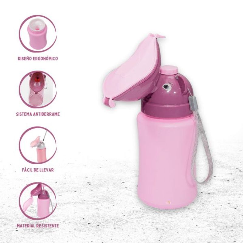 INFANTI - Bacín Portátil Para Bebe Infanti »POTTY TO GO» Elephant Niña