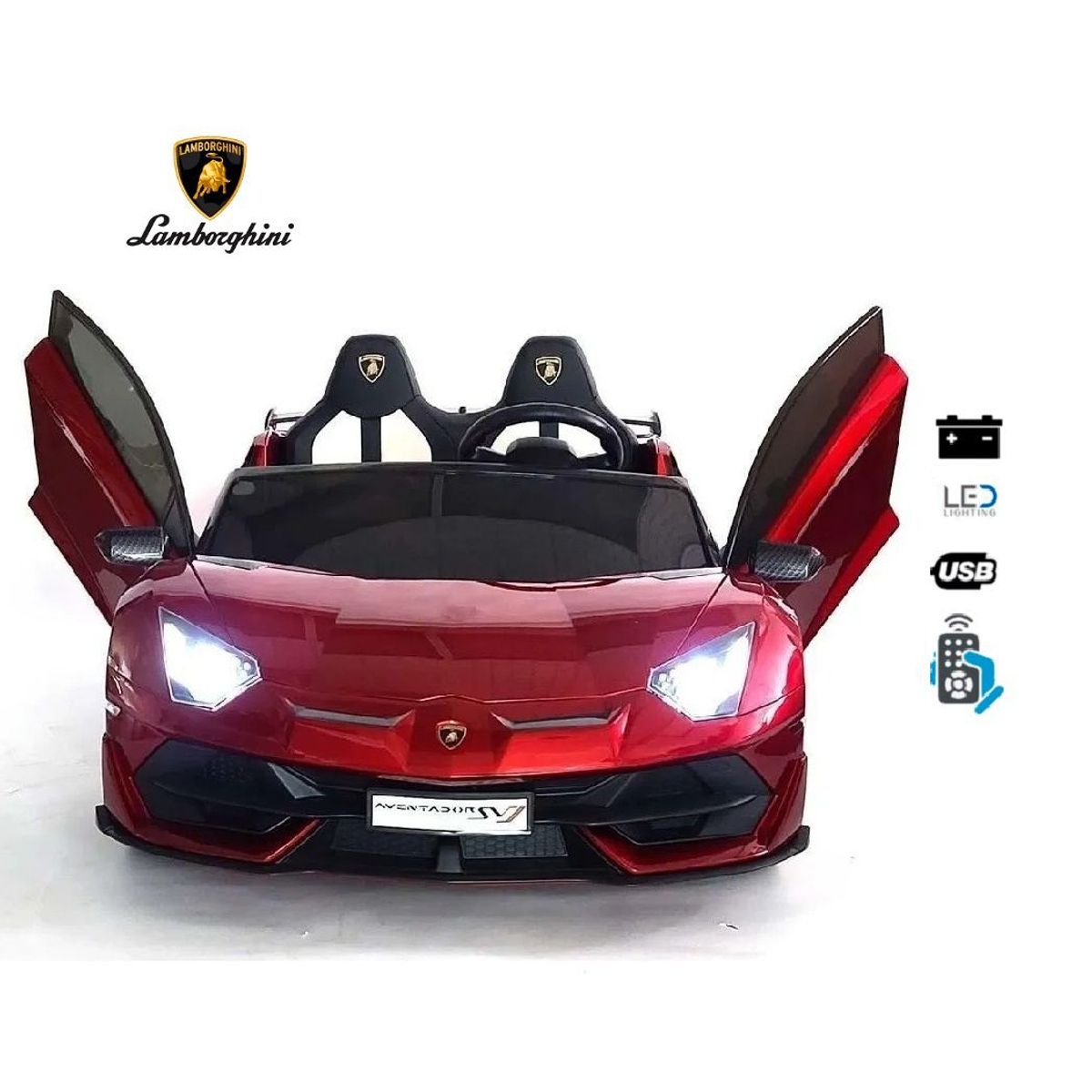 LAMBORGHINI - Auto a Bateria Lamborghini Aventador Licenciado Rojo