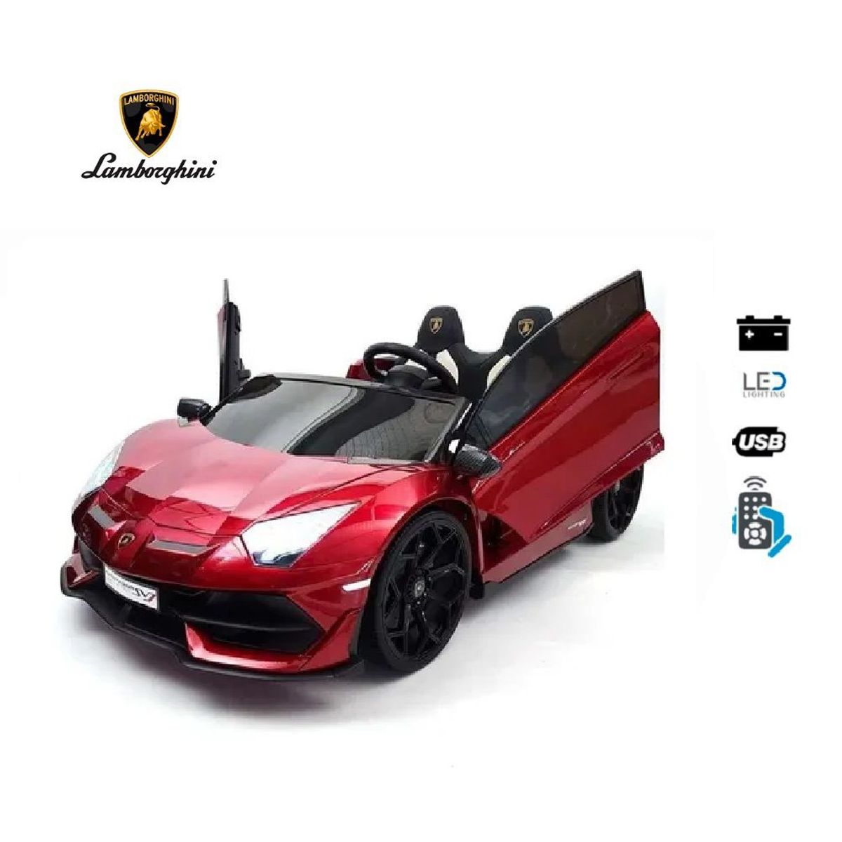 LAMBORGHINI - Auto a Batería Lamborghini Aventador Licenciado Rojo
