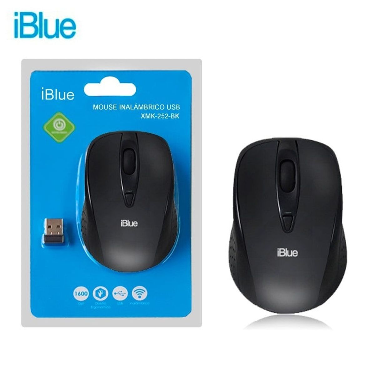 IBLUE - Mouse Inalambrico Iblue Usb Xmk-252-bk