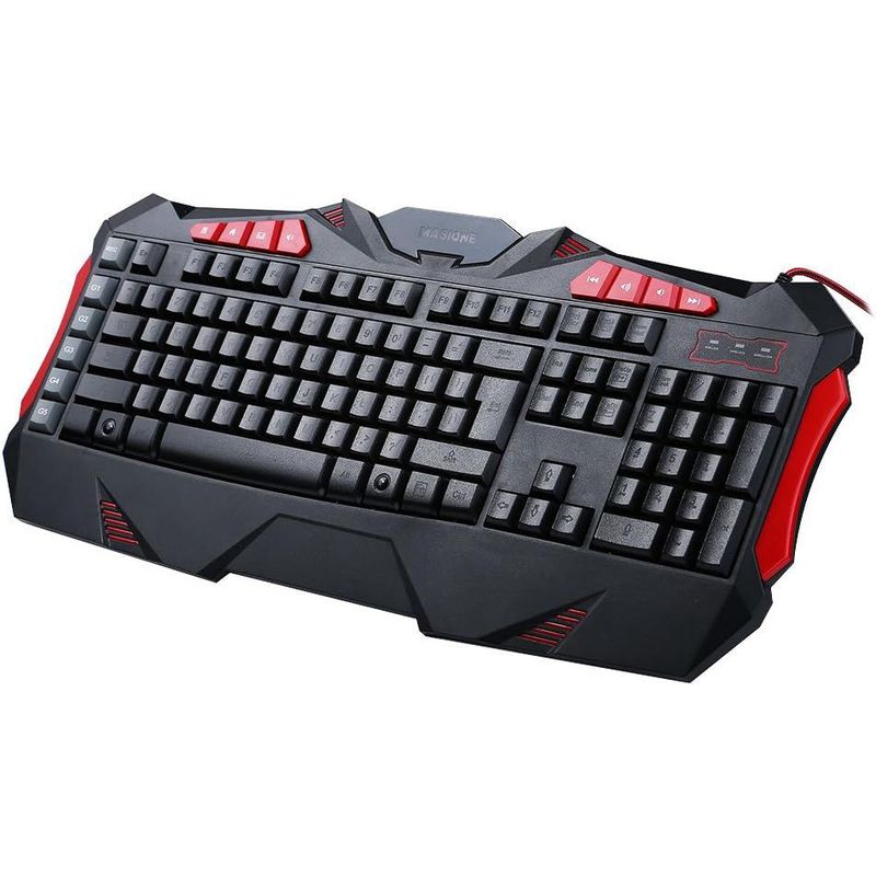 GENERICO - Teclado Masione Gamer Usb Con 7 Colores Ajustables Remate !!
