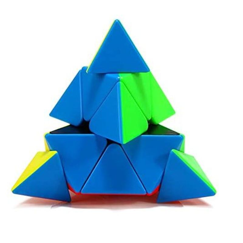 GENERICO - Cubo rubick Pyraminx  Moyu Stikerleess. Sin stiker
