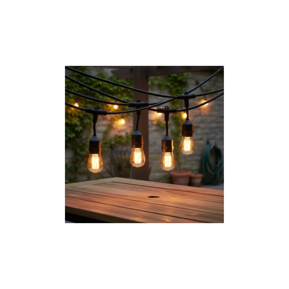 GENERICO - luces guirnalda 20 bombillas 10 metros led vintage focos