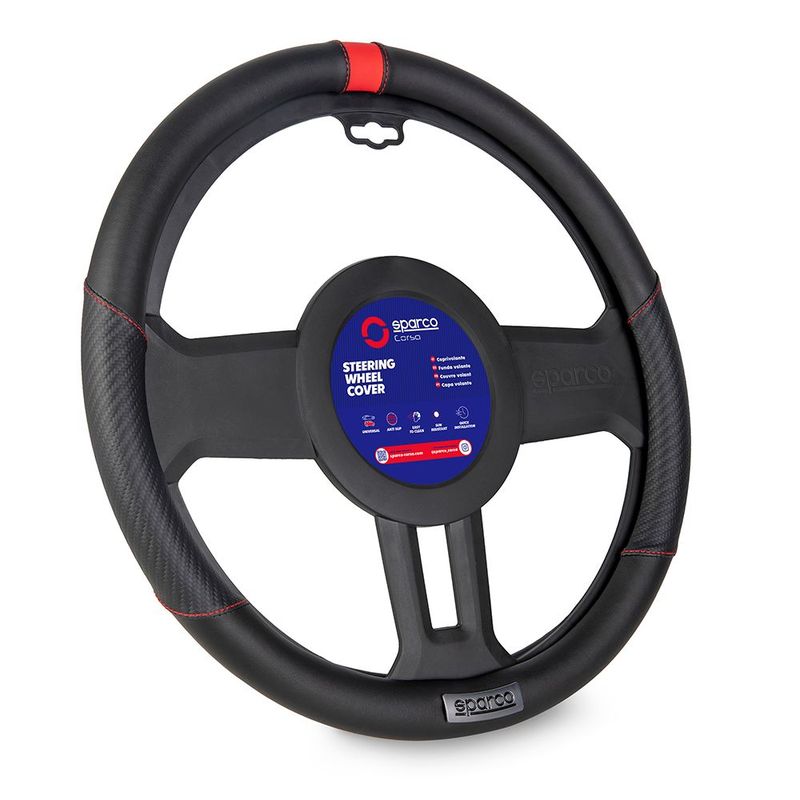 SPARCO - Cubre Volante Forro De Timon Costura Fibra Sparco Sps102rd