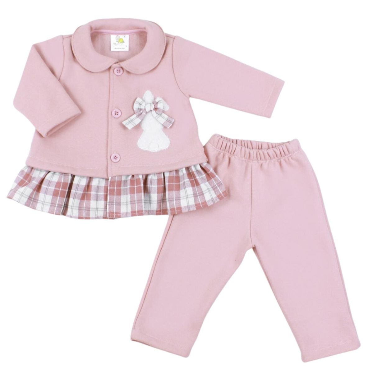 GENERICO - Conjunto Vestido bebé Niña - 3 piezas - Kitty - Palo Rosa