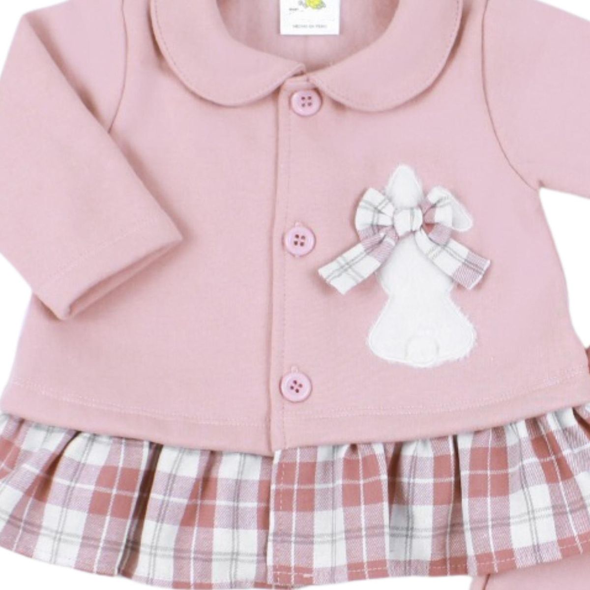 GENERICO - Conjunto Vestido bebé Niña - 3 piezas - Kitty - Palo Rosa