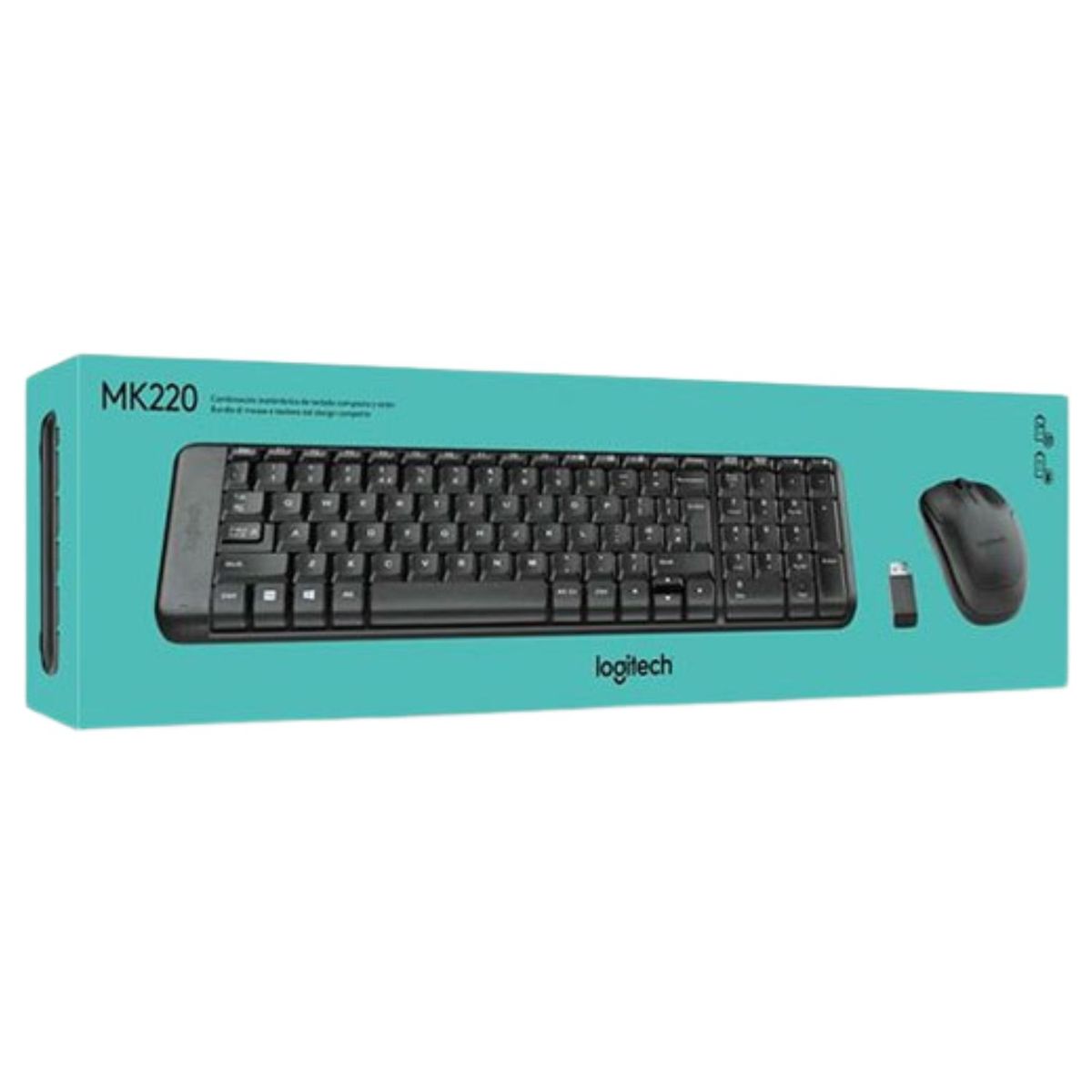 LOGITECH - Teclado Y Mouse Logitech Mk220 Inalambrico Usb Sp Negro