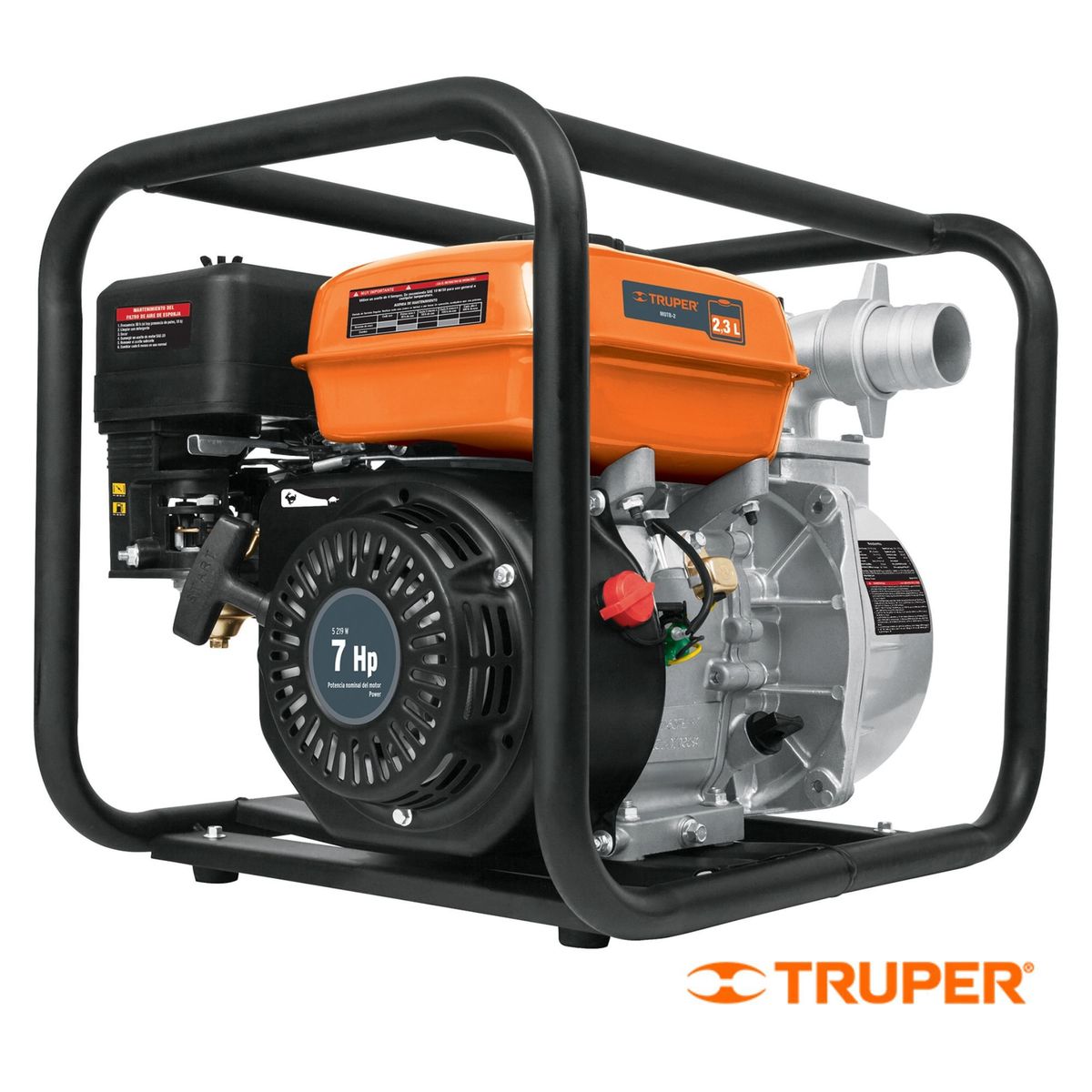 TRUPER - Motobomba autocebante a gasolina 7 HP salida 2" , Truper