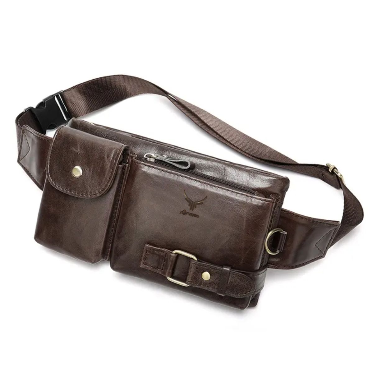 ARMUZ - Canguro de Cuero Vacuno De Diseño moderno 9080 Hombre