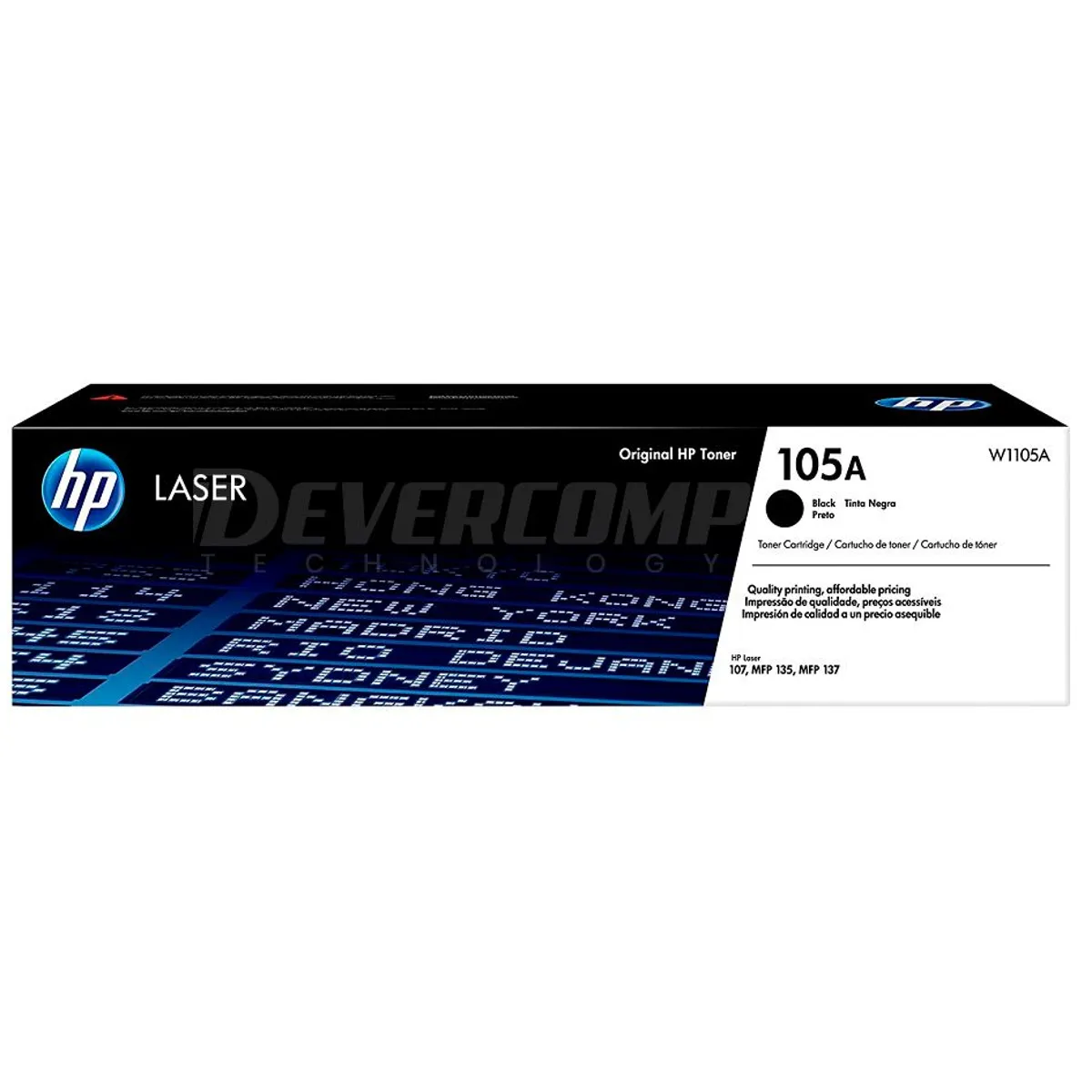 HP - Toner HP 105A W1105A Negro para 107w 135w 137fnw