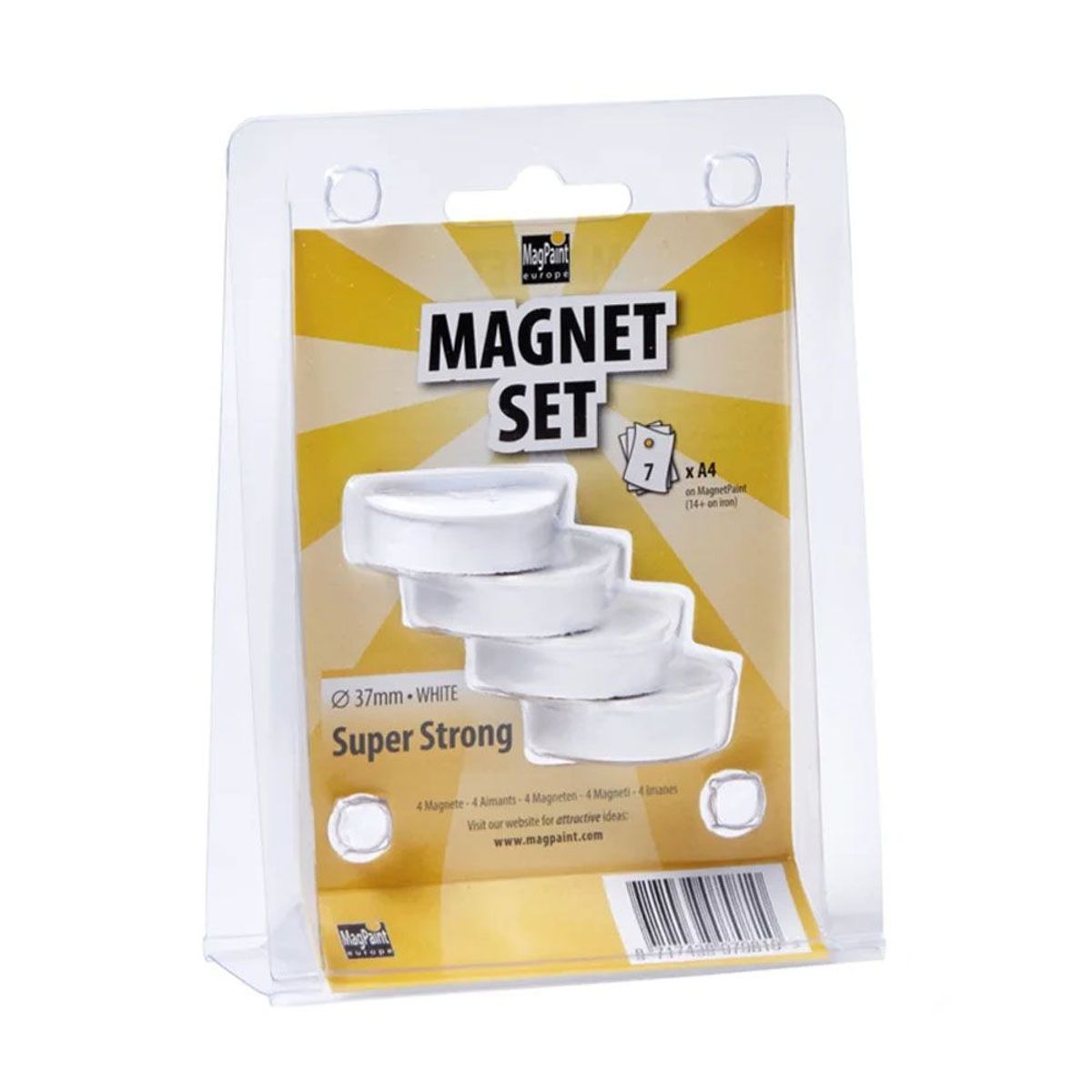 MAGPAINT - IMANES MAGNET WHITE 37 mm  x4 und.