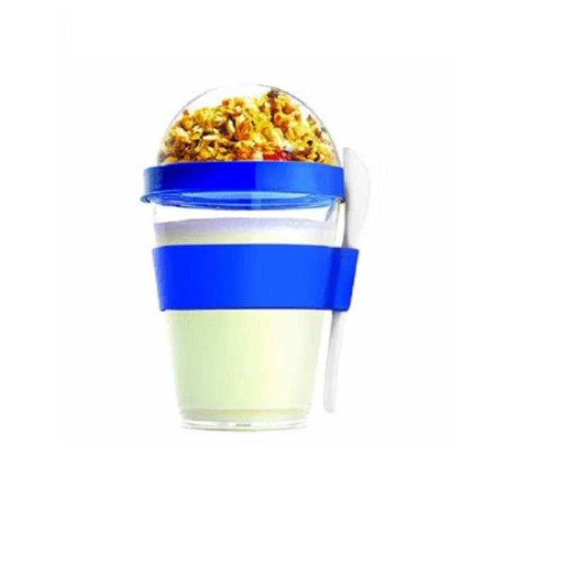 GENERICO - Vaso para yogurt cereal y frutas con cuchara - niños