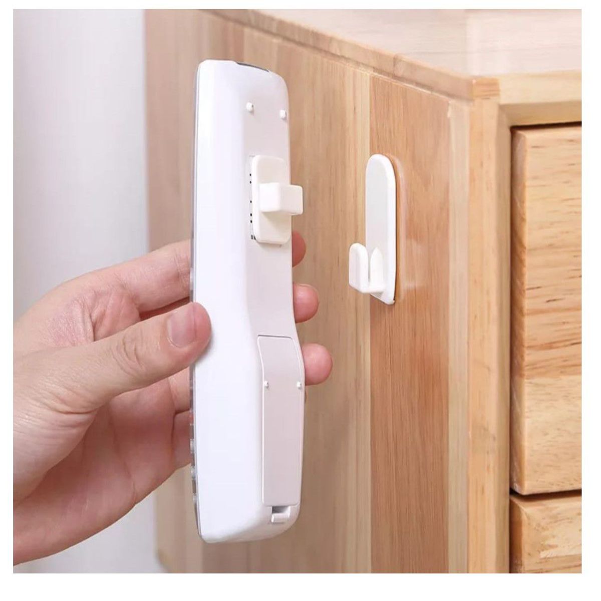 UNIVERSAL - Soporte ganchos adhesivos para Control Remoto para Televisor Smart