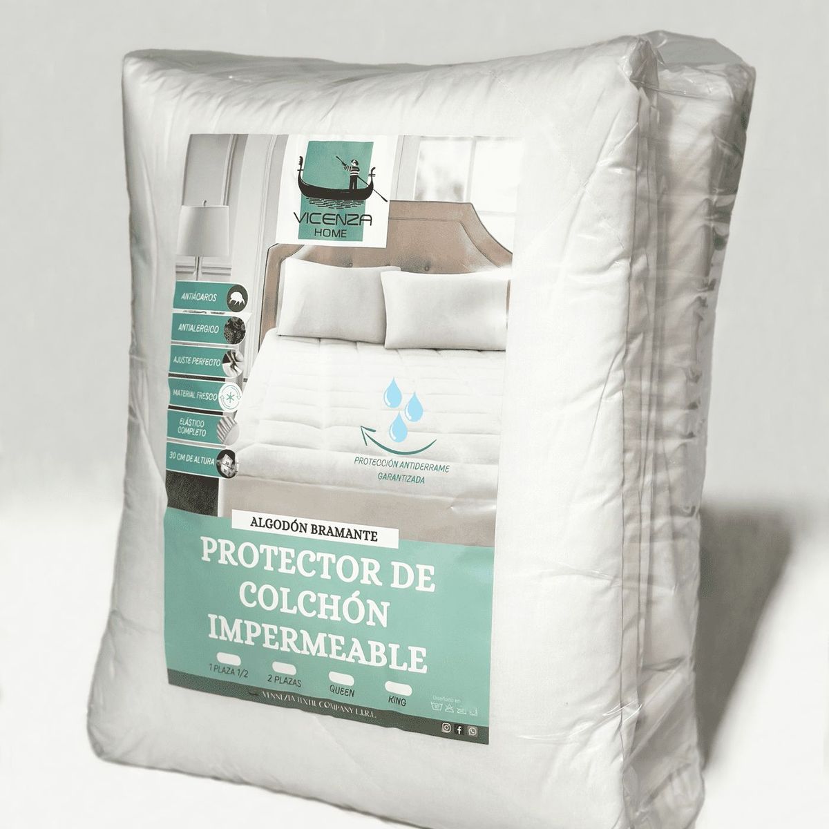 VENECIA - Protector de COLCHON impermeable QUEEN - 100 calidad