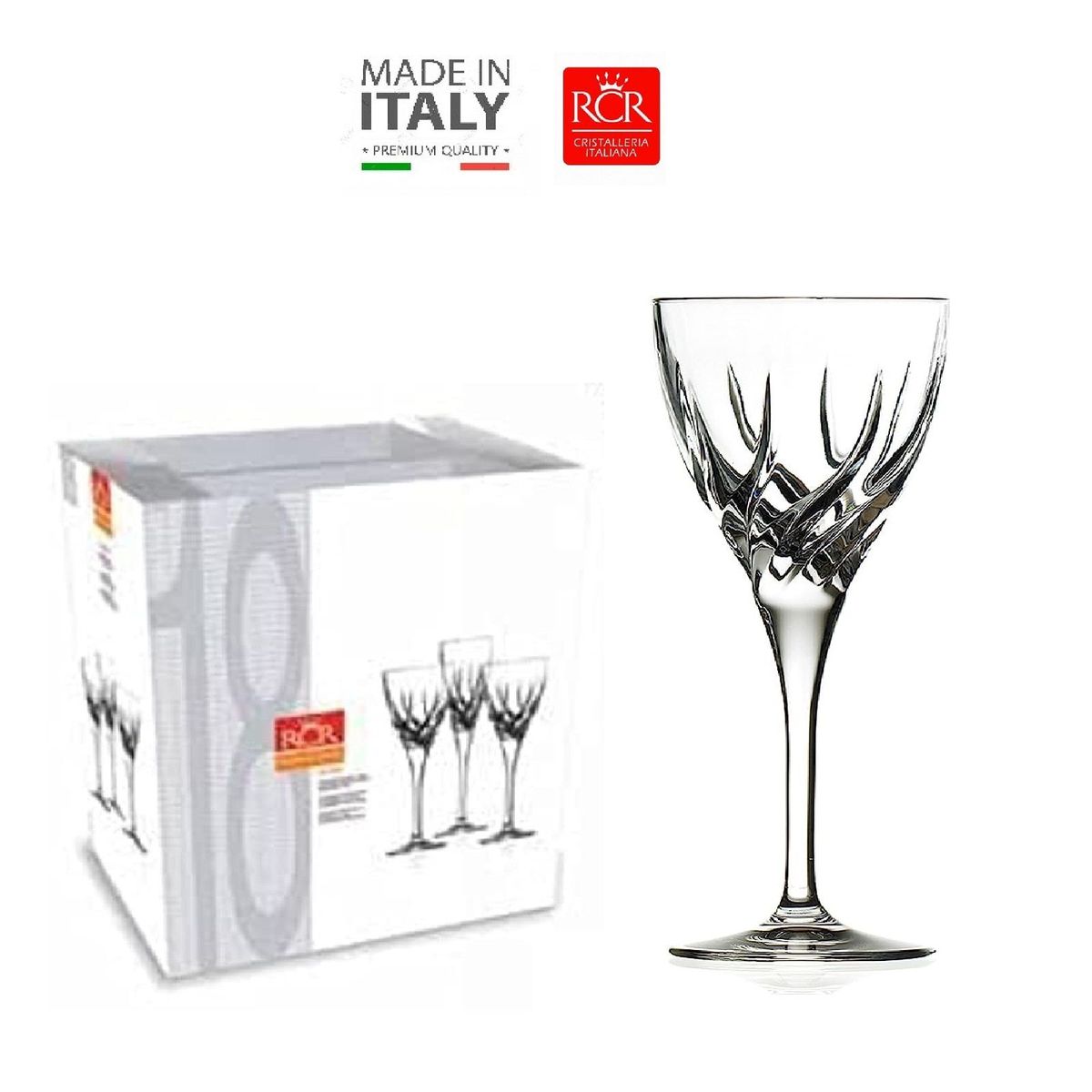 RCR - Copas de Cristal  x 06 25 CL. RCR - Hecho en Italia