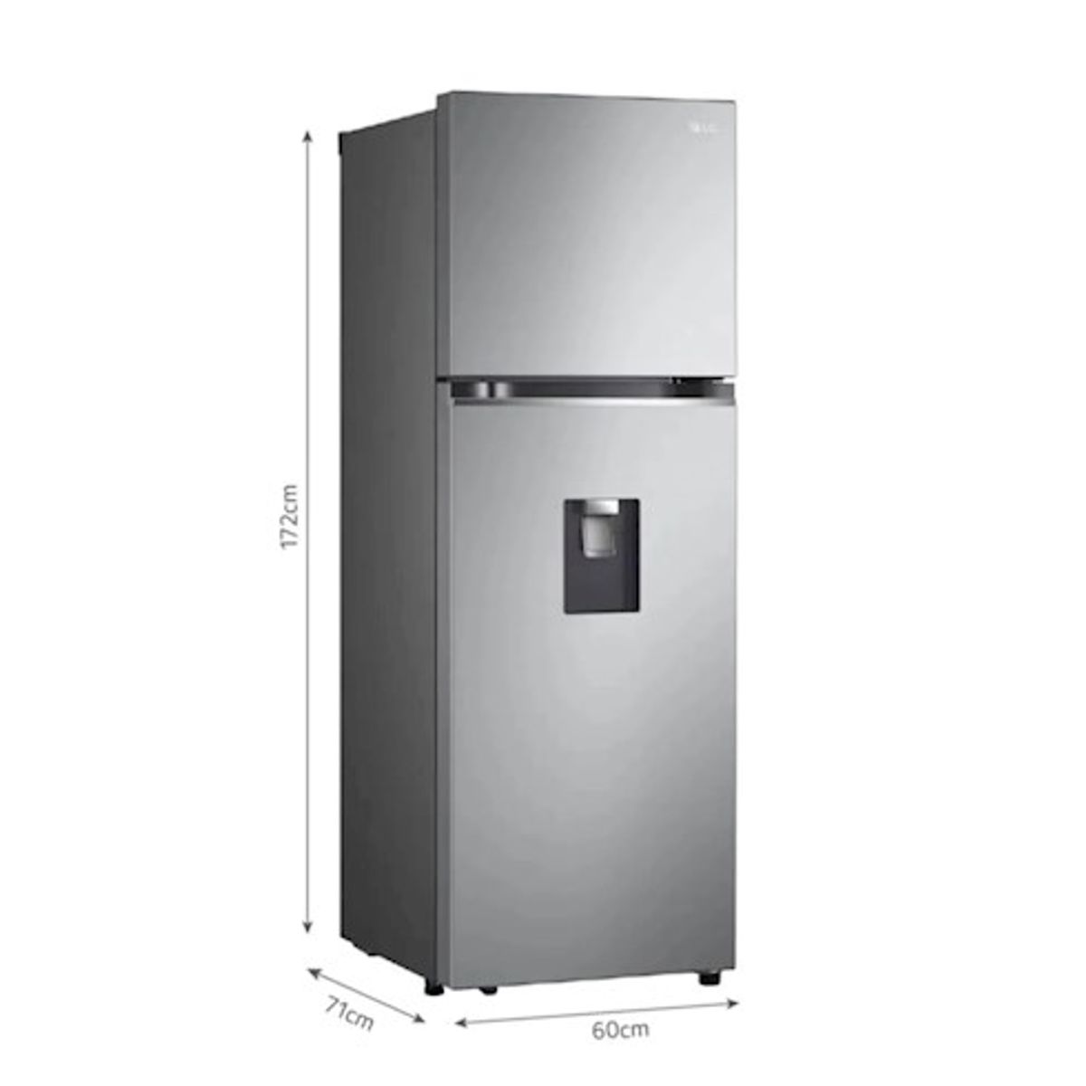 LG - Refrigeradora LG GT31WPP 314L Top Freezer con Door Cooling  Plateado