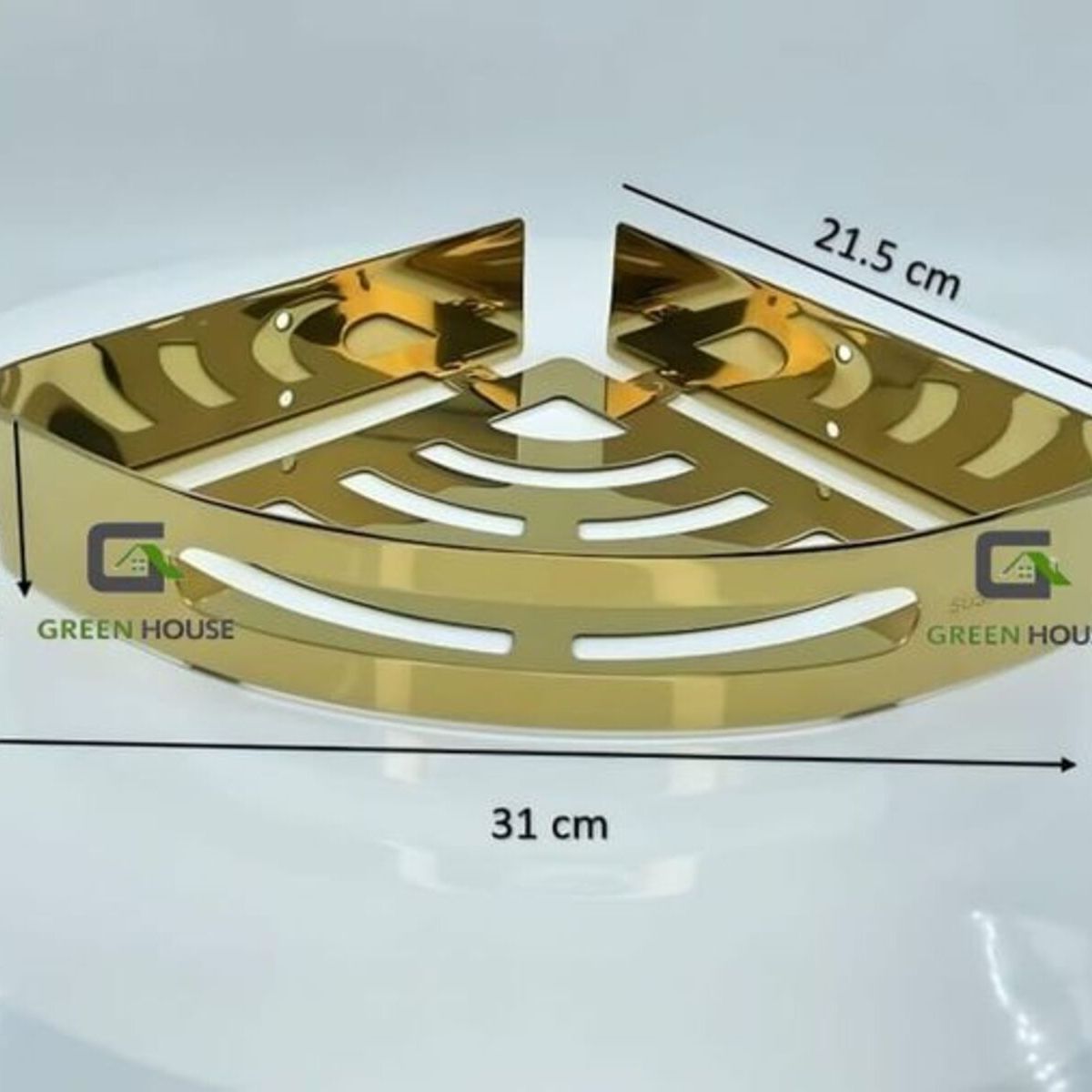 GENERICO - ESQUINERO ORGANIZADOR DUCHA DORADO ACERO INOXIDABLE