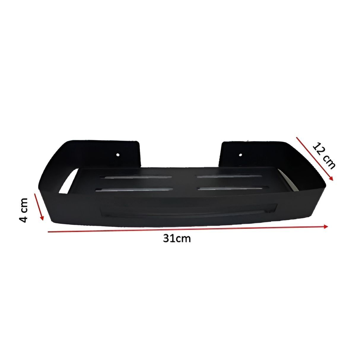 GENERICO - REPISA ORGANIZADOR DUCHA -COCINA NEGRO ACERO PACK 2 UNIDADES