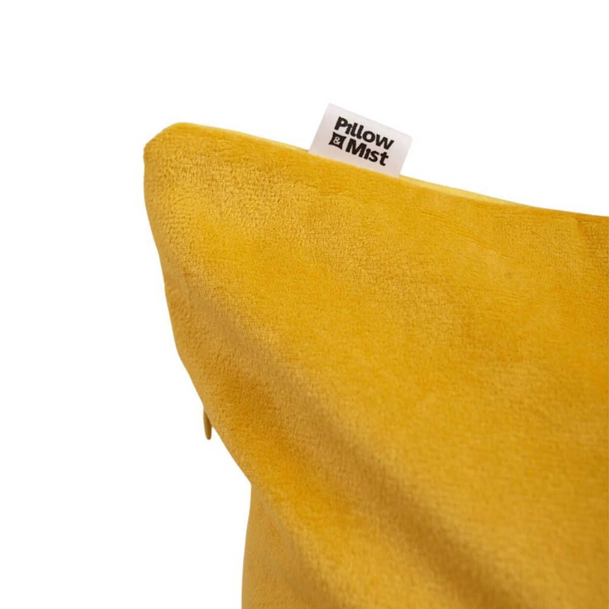 PILLOW & MIST - Funda de cojín Yellow Velvet 45 x 45 cm